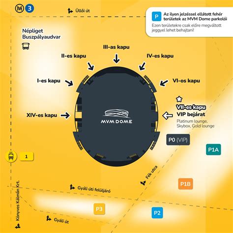 Útiterv az MVM Dome parkolójához