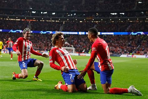 Az Atlético Madrid csapata egy mérkőzésen