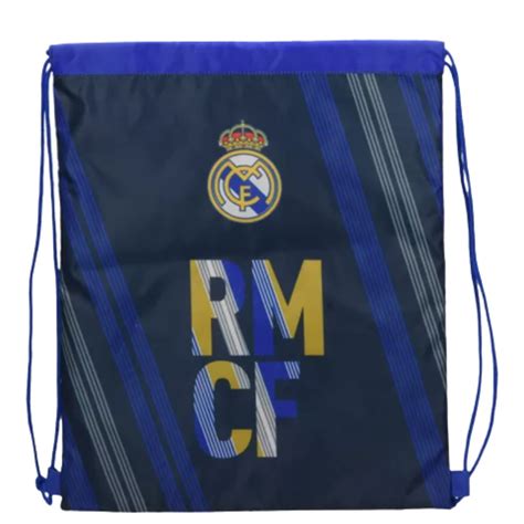 Real Madrid tornazsák kék színben, hivatalos emblémával