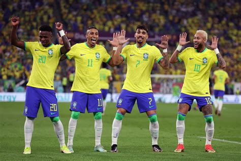 A Brazil U23-as labdarúgó-válogatott csapata egy mérkőzés előtt