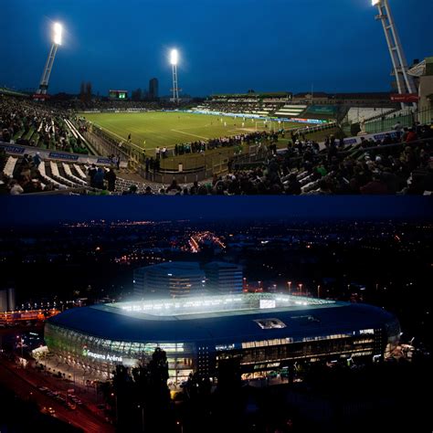 német futballstadionok látképe