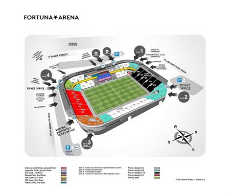 A prágai Fortuna Arena látképe