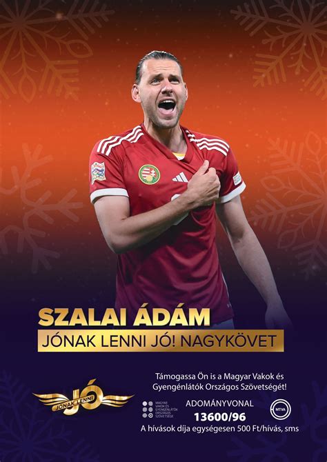 Szalai Ádám aláírt válogatott meze a Jónak lenni jó! kampányban