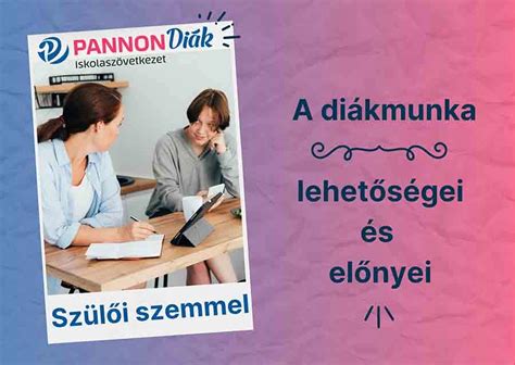 Diákmunka előnyei