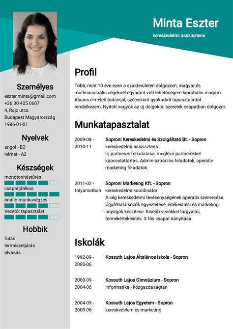 Rossz és jó önéletrajz részlet összehasonlítása