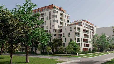 modern budapesti lakóépület és környezete