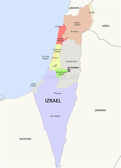 Térkép: Izrael és a környező régió konfliktusövezetekkel