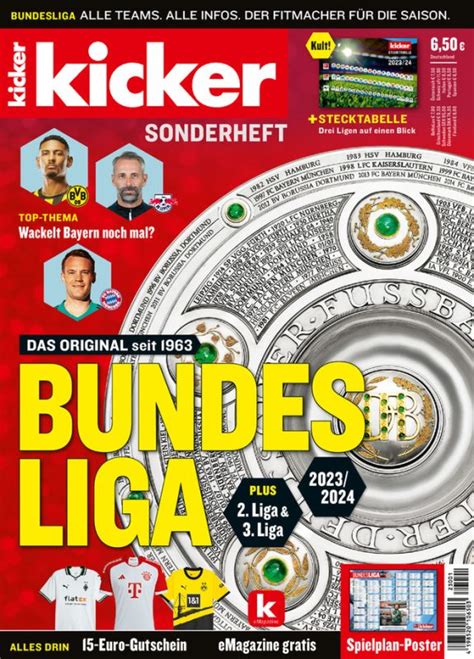 A Kicker sportszaklap borítója a Bundesliga legjobb kapusairól szóló kiadvánnyal