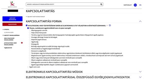Rendelkezési Nyilvántartás (RNY) felülete