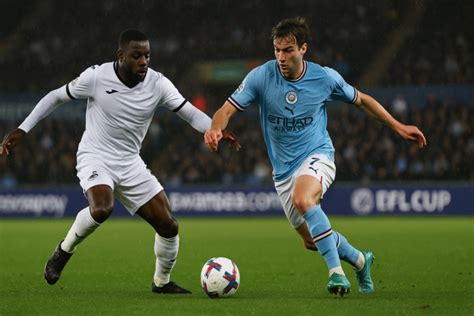 Swansea City és Manchester City játékosok korábbi meccsen
