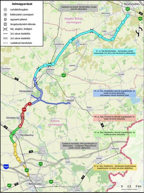 A 47-es főút térképe, ahol a tragédia történt