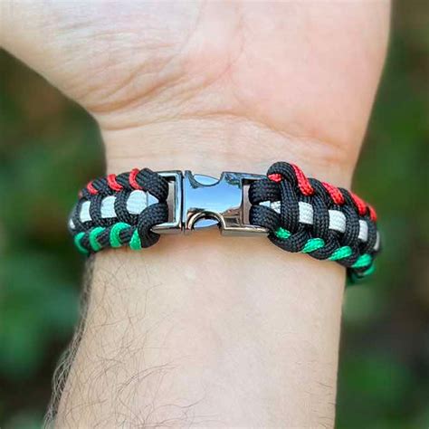 Paracord karkötő készítési folyamata és szakítószilárdsági ábra