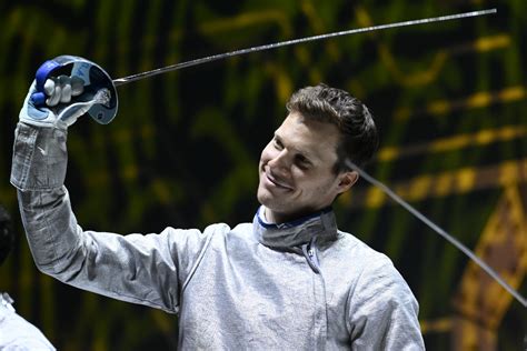 Szatmári András vívás közben