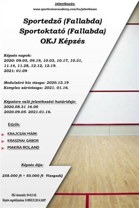 OKJ sportedző képzés tananyaga