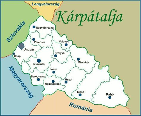 Térkép Kárpátalja régióról