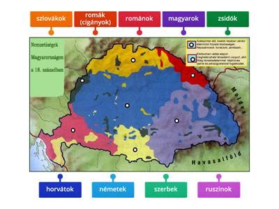 Térkép a piarista rendházak magyarországi elhelyezkedéséről a 18. században