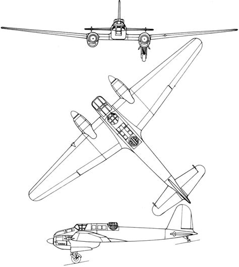 Focke-Wulf Fw 57 profil rajz
