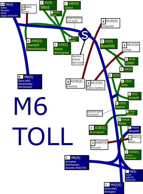 M6 Toll útvonal térkép