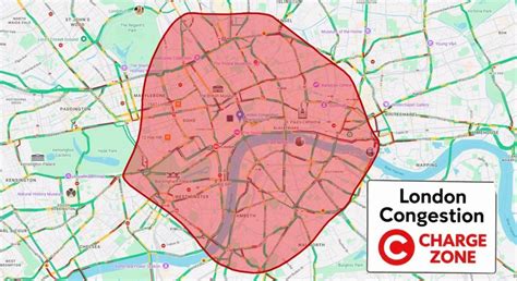 London Congestion Charge zóna térkép
