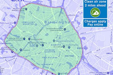 Birmingham Clean Air Zone térkép