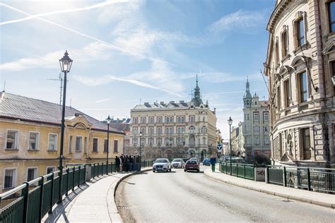Plzeň városközpontjának térképe a Hřbitovní utcával