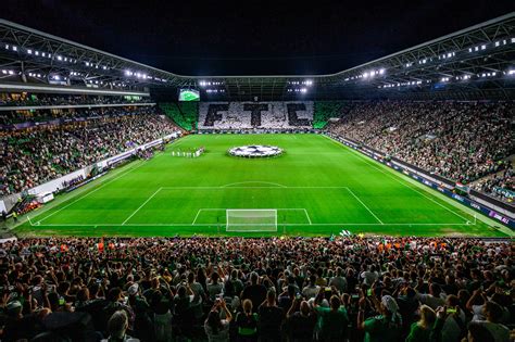A Groupama Aréna teltháza a Vidi-PAOK mérkőzésen